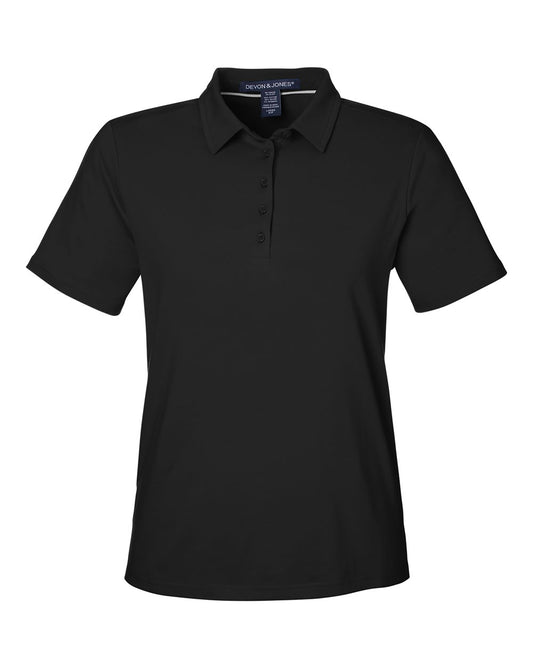 Women's Raleigh Stretch Polo - Front - B625B2502 - Black