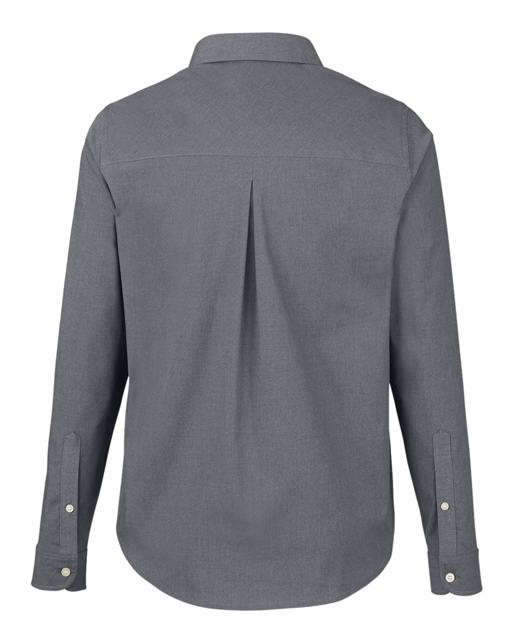 Women's CrownLux Performance® Spencer Poplin Dress Shirt - Back - B670B2132 - Graphite Melange