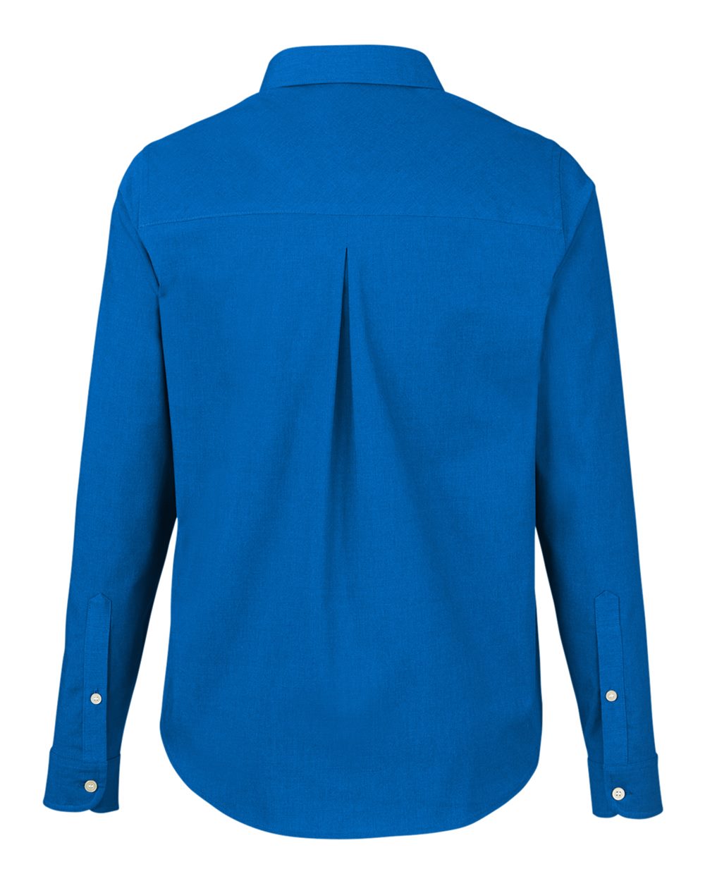 Women's CrownLux Performance® Spencer Poplin Dress Shirt - Back - B670B2252 - French Blue Melange