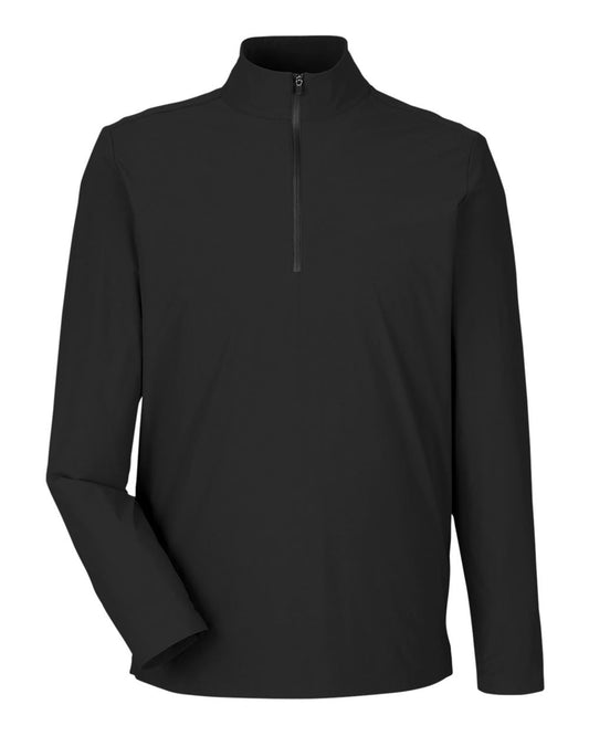Men's CrownLux Performance® Windsor Welded Quarter-Zip Pullover - Front - B650B2503 - Black