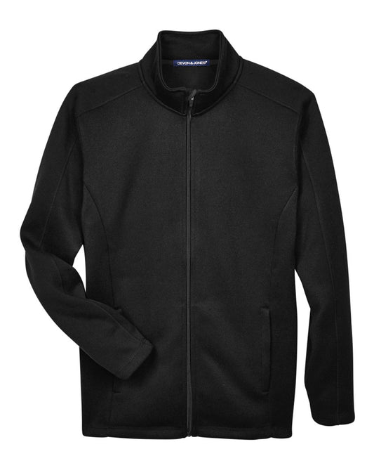 Men's Bristol Full-Zip Sweater Fleece Jacket - Front - B708B2503 - Black
