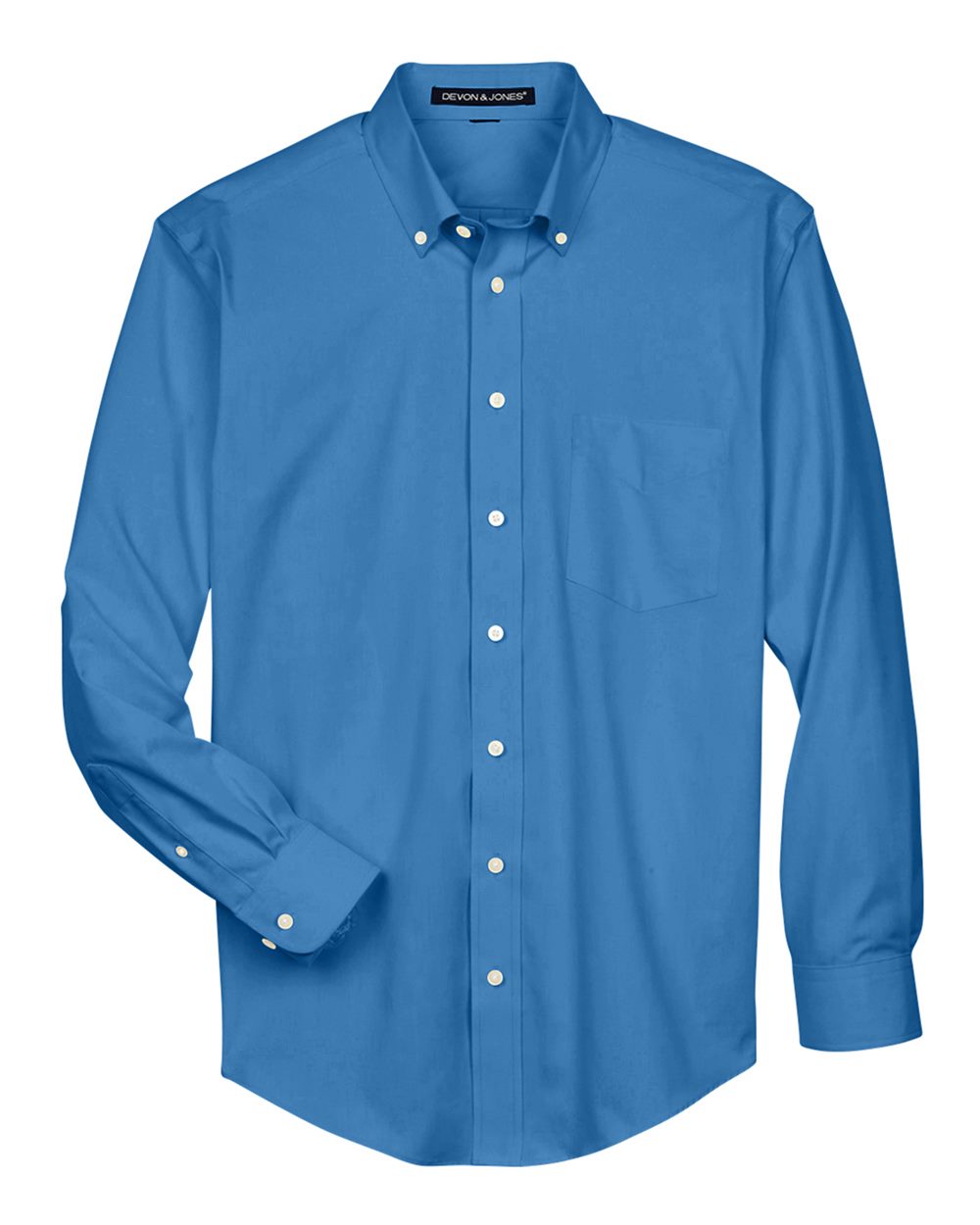 Men's Crown Collection® Oxford Woven Dress Shirt - Front - B602B2103 - French Blue