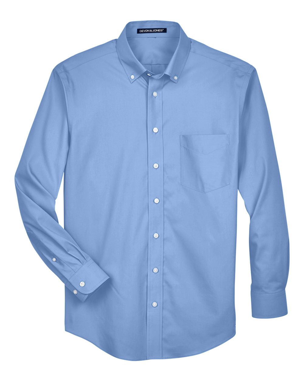Men's Crown Collection® Oxford Woven Dress Shirt - Front - B602B2113 - Light Blue