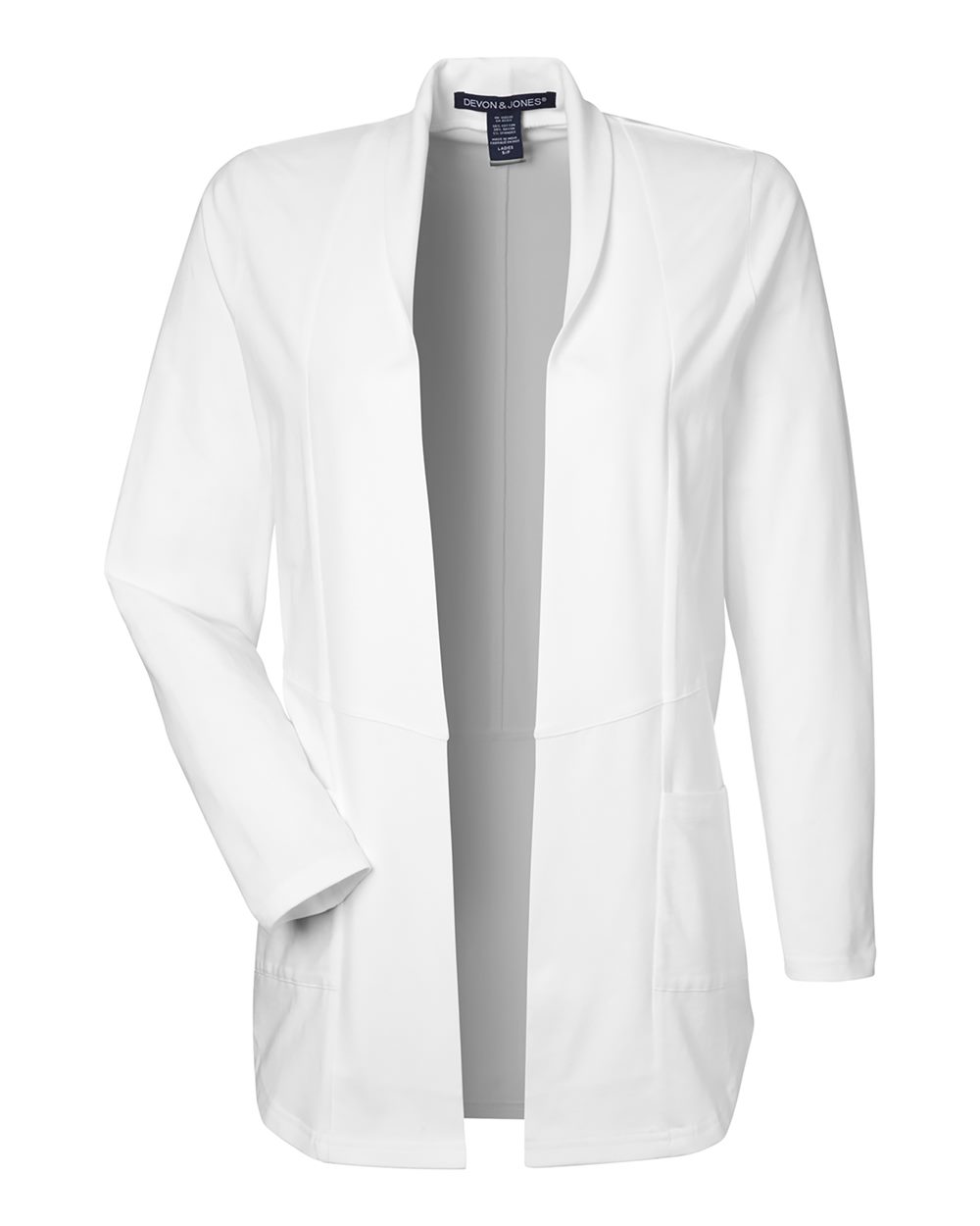 Women's Raleigh Stretch Cardigan - Front - B719B2002 - White
