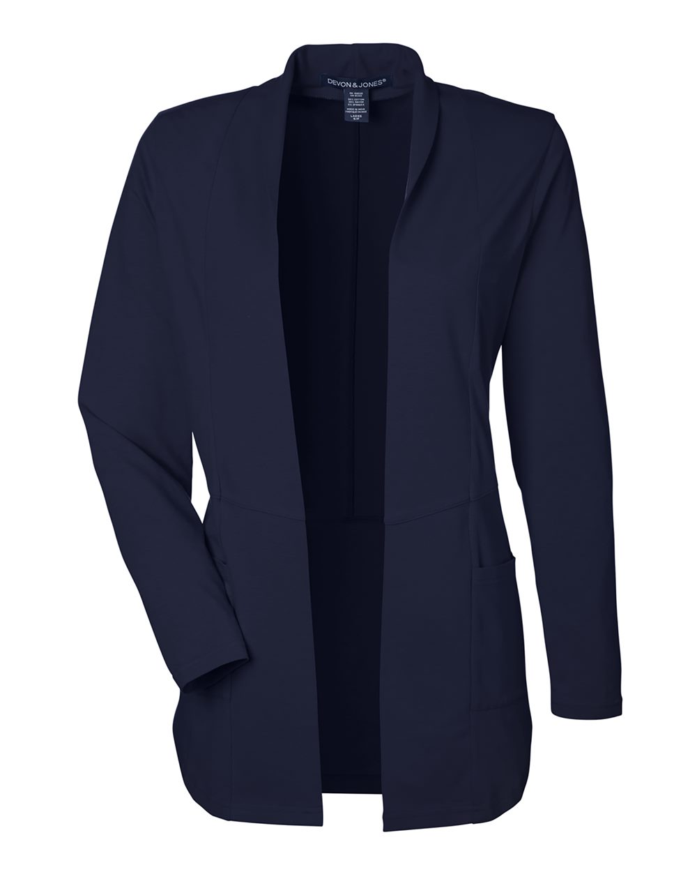 Women's Raleigh Stretch Cardigan - Front - B719B2652 - Navy