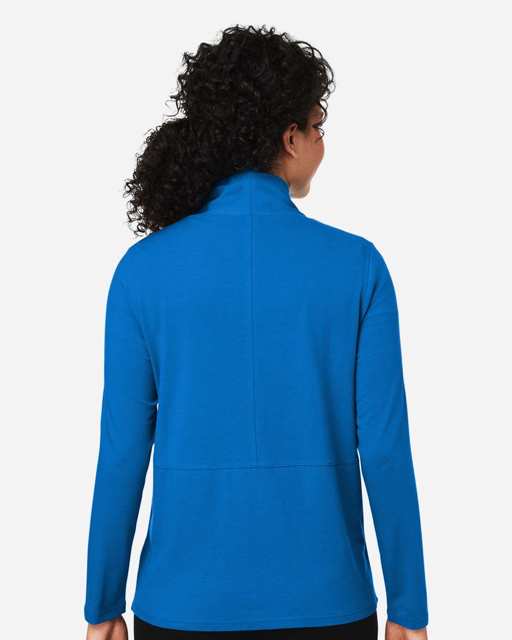 Women's Raleigh Stretch Cardigan - OnModelBack - B719B2252 - French Blue