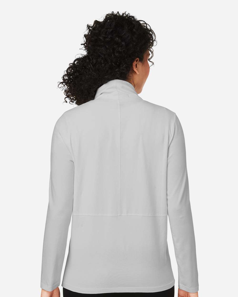Women's Raleigh Stretch Cardigan - OnModelBack - B719B2352 - Grey