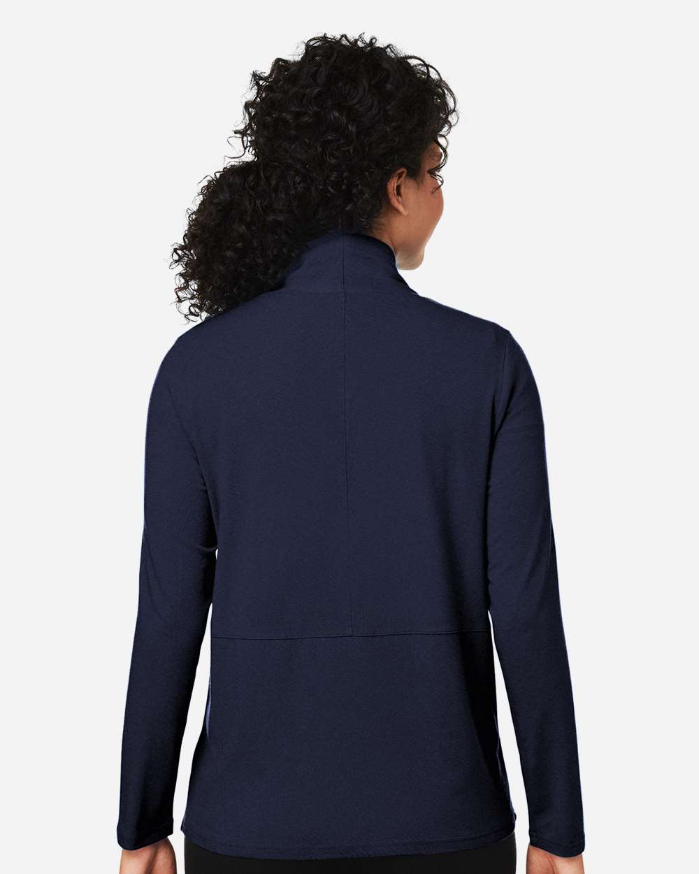 Women's Raleigh Stretch Cardigan - OnModelBack - B719B2652 - Navy