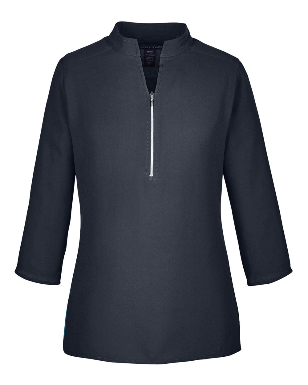 Women's Perfect Fit™  Three-Quarter Sleeve Crepe Tunic - Front - B729B2502 - Black
