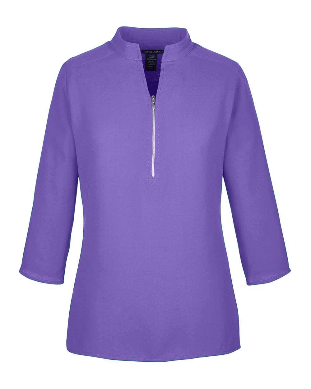 Women's Perfect Fit™  Three-Quarter Sleeve Crepe Tunic - Front - B729B2672 - Grape