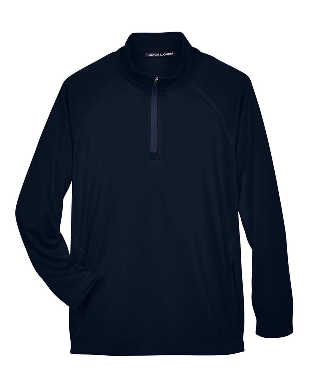 Men's Stretch Tech-Shell® Compass Quarter-Zip Pullover - Front - B656B2653 - Navy