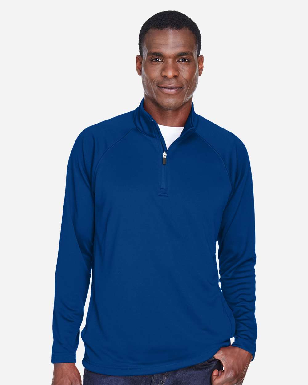 Men's Stretch Tech-Shell® Compass Quarter-Zip Pullover - OnModelFront - B656B2753 - True Royal