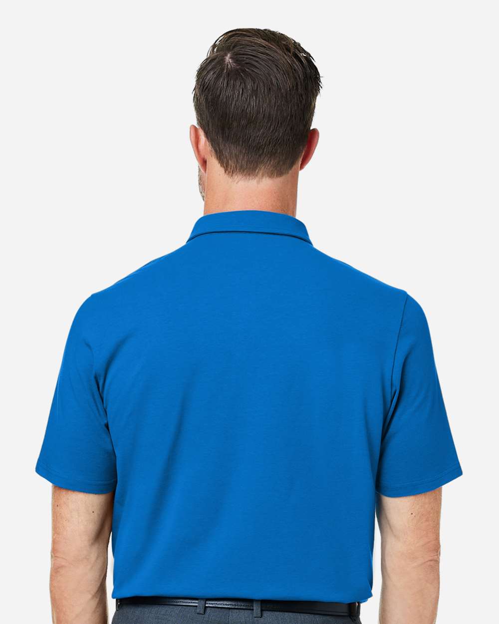 Men's Raleigh Stretch Polo - OnModelBack - B624B2253 - French Blue