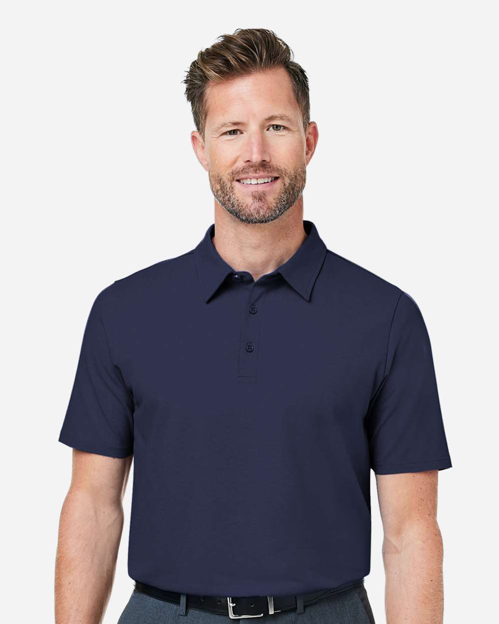Men's Raleigh Stretch Polo - OnModelFront - B624B2653 - Navy