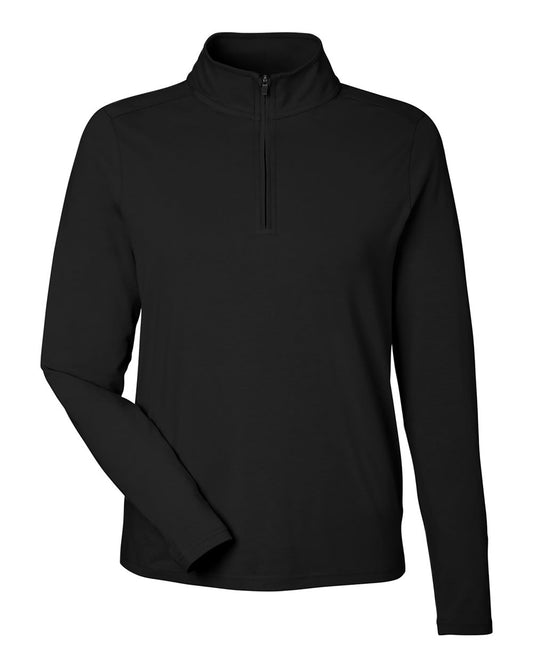 Women's Raleigh Stretch Quarter-Zip Pullover - Front - B655B2502 - Black