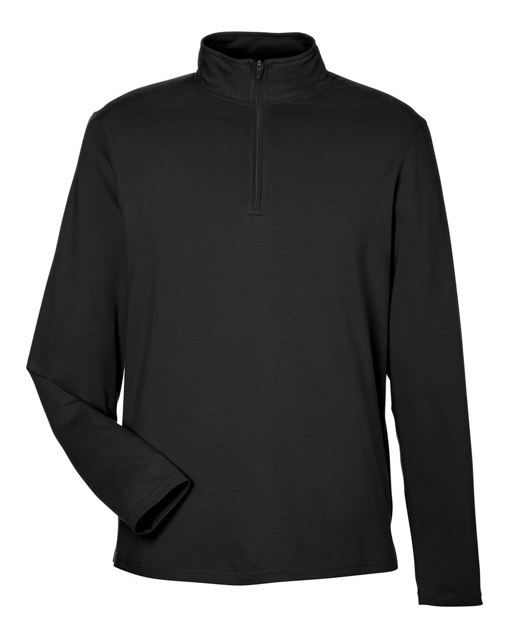 Men's Raleigh Stretch Quarter-Zip Pullover - Front - B654B2503 - Black