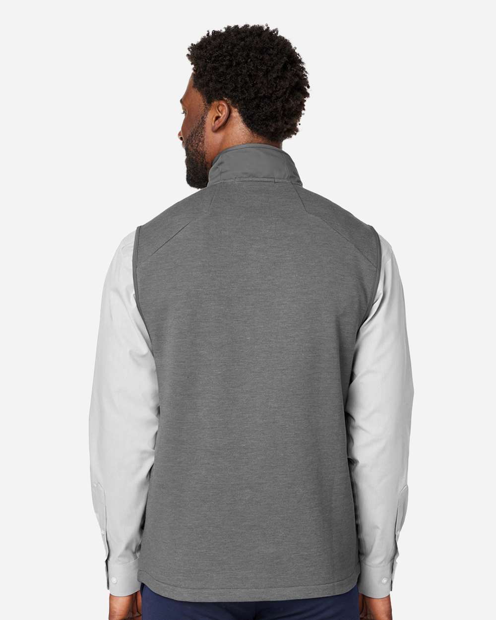 Men's New Classics® Charleston Hybrid Vest - OnModelBack - B699B2133 - Graphite Melange/ Graphite