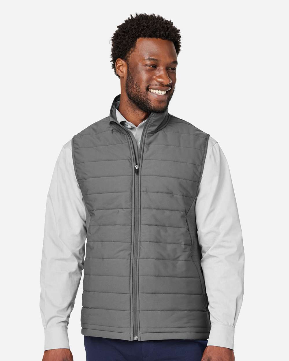 Men's New Classics® Charleston Hybrid Vest - OnModelFront - B699B2133 - Graphite Melange/ Graphite