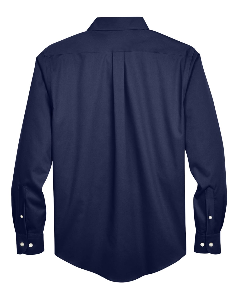 Men's Tall Crown Collection® Solid Stretch Twill Woven Dress Shirt - Back - B675B2656 - Navy