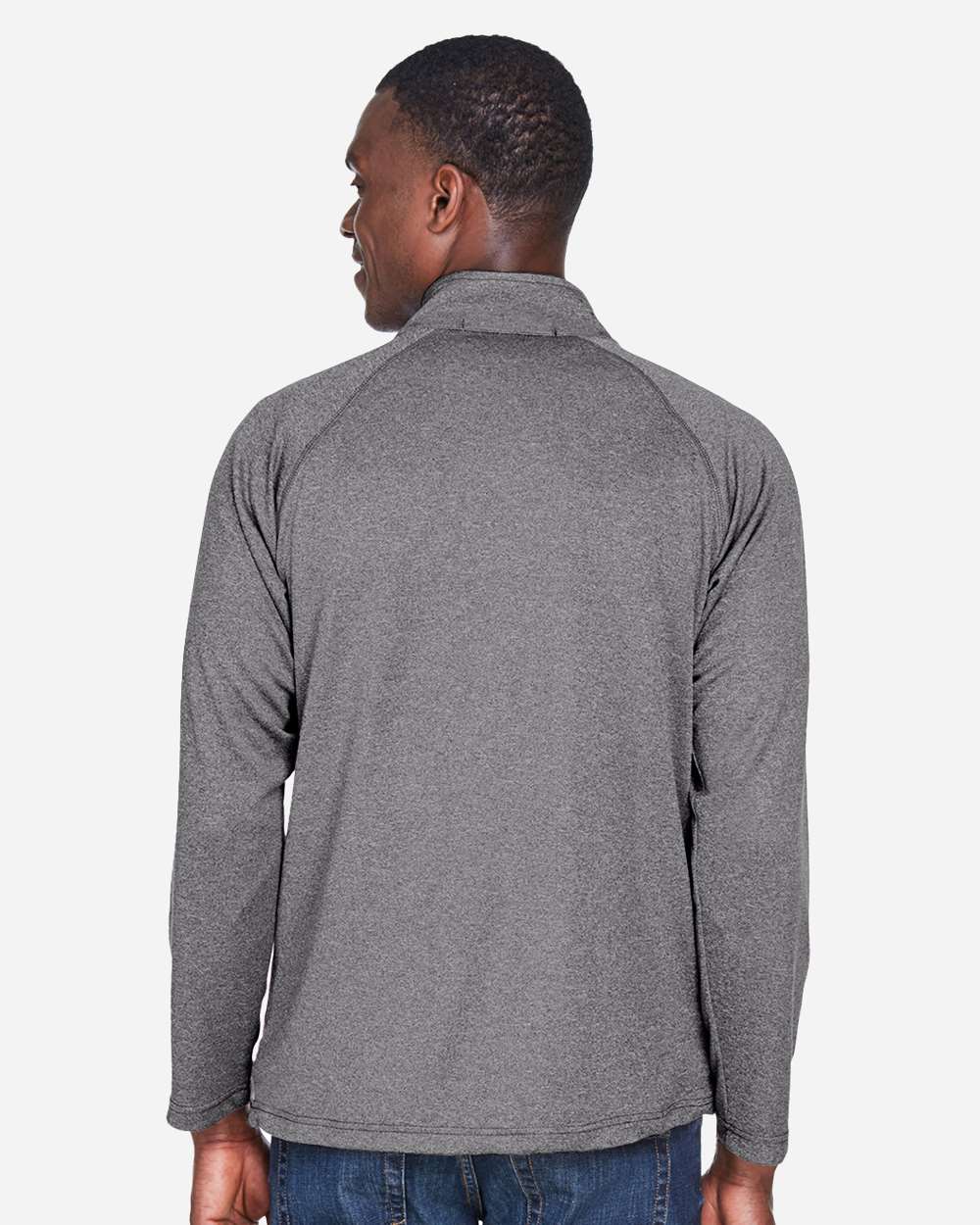 Men's Stretch Tech-Shell® Compass Full-Zip Jacket - OnModelBack - B652B2353 - Dark Grey Heather