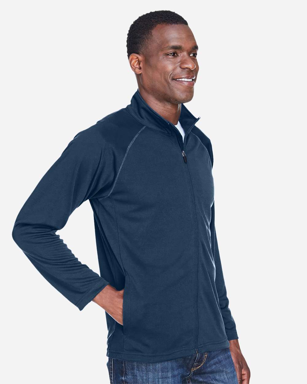 Men's Stretch Tech-Shell® Compass Full-Zip Jacket - OnModelSide - B652B2653 - Navy