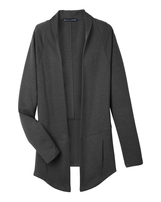 Women's New Classics® Charleston Cardigan - Front - B665B2502 - Black Melange