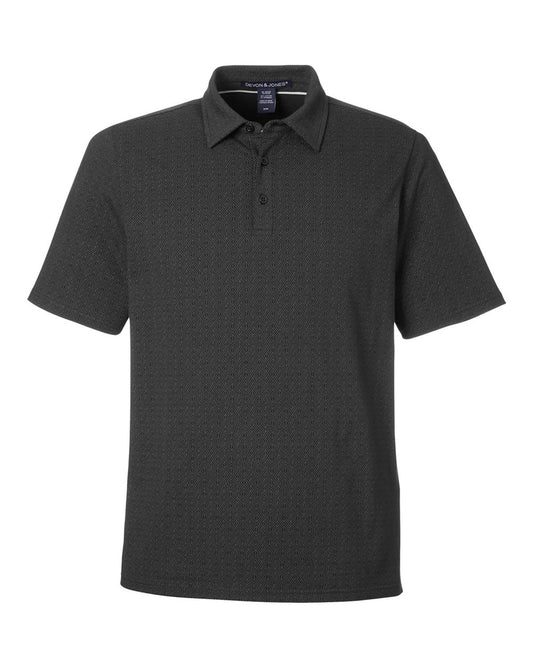 Men's Crownlux Performance® Geo Polo - Front - B620B2503 - Black/ Graphite