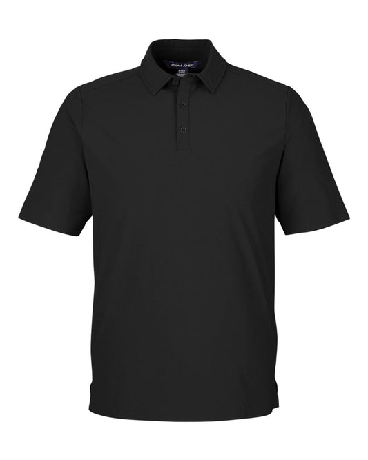 Men's CrownLux Performance® Windsor Welded Polo - Front - B622B2503 - Black