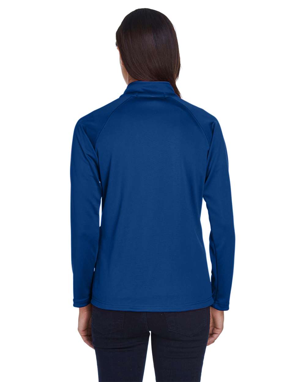 Women's Stretch Tech-Shell® Compass Quarter-Zip Pullover - OnModelBack - B657B2753 - True Royal