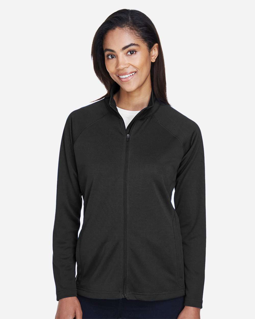 Women's Stretch Tech-Shell® Compass Full-Zip Jacket - OnModelFront - B653B2503 - Black