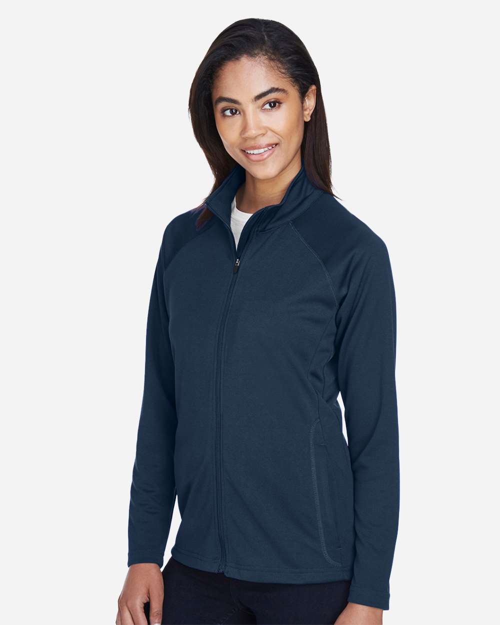 Women's Stretch Tech-Shell® Compass Full-Zip Jacket - OnModelSide - B653B2653 - Navy
