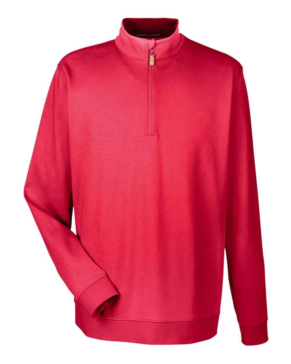 Men's DRYTEC20™ Performance Quarter-Zip Pullover - Front - B660B2703 - Red/ Navy/ Red