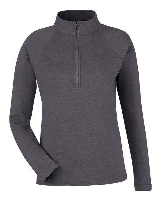 Women's New Classics® Charleston Quarter-Zip Pullover - Front - B666B2502 - Black Melange