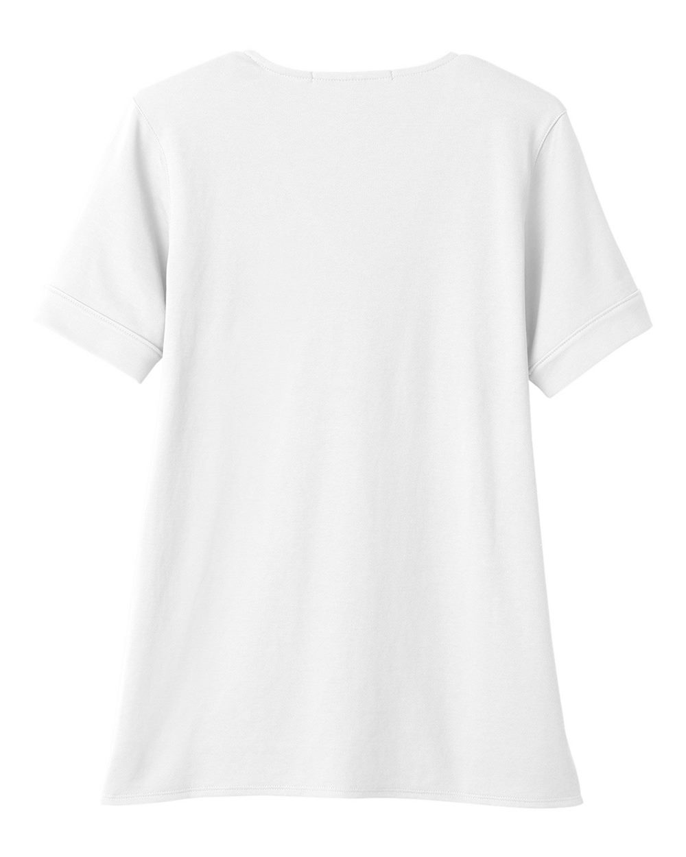 Women's CrownLux Performance® Plaited Rolled Sleeve Shirt - Back - B641B2002 - White