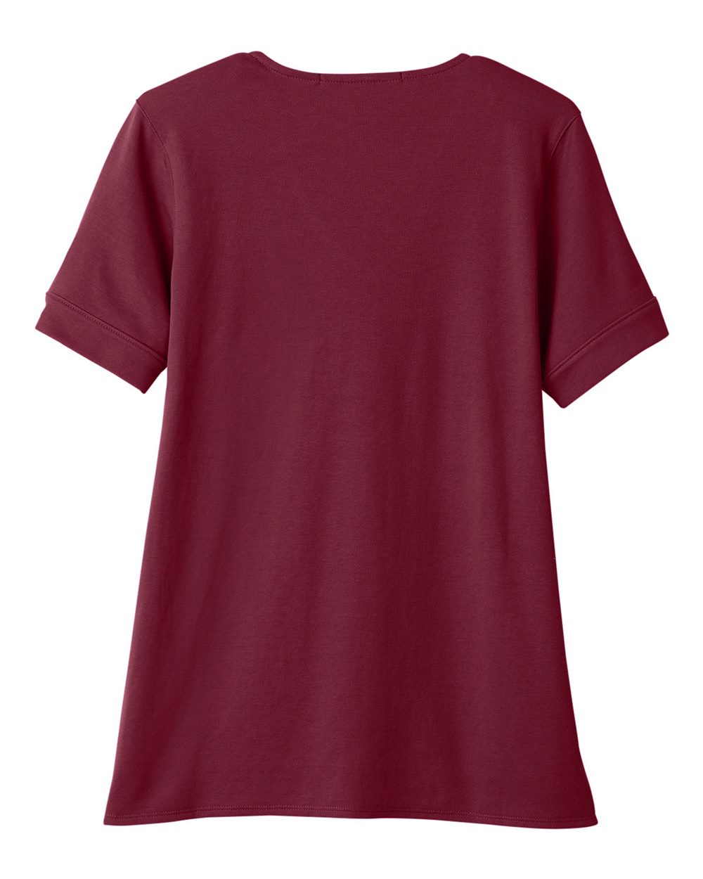 Women's CrownLux Performance® Plaited Rolled Sleeve Shirt - Back - B641B2322 - Burgundy