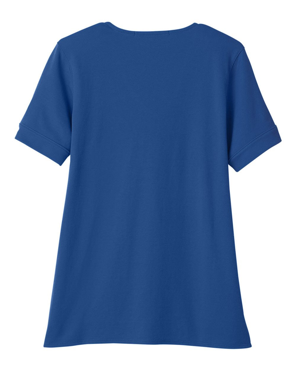 Women's CrownLux Performance® Plaited Rolled Sleeve Shirt - Back - B641B2752 - True Royal