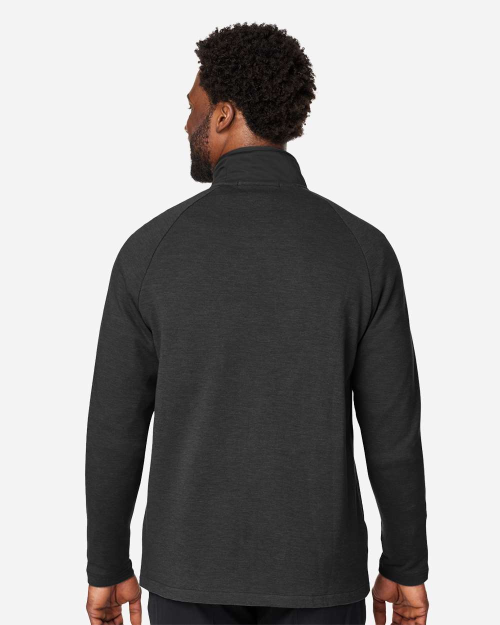 Men's New Classics® Charleston Hybrid Jacket - OnModelBack - B697B2503 - Black/ Melange Black
