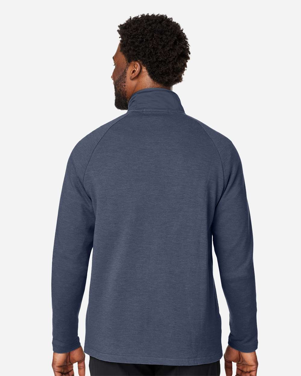 Men's New Classics® Charleston Hybrid Jacket - OnModelBack - B697B2653 - Navy Melange/ Navy