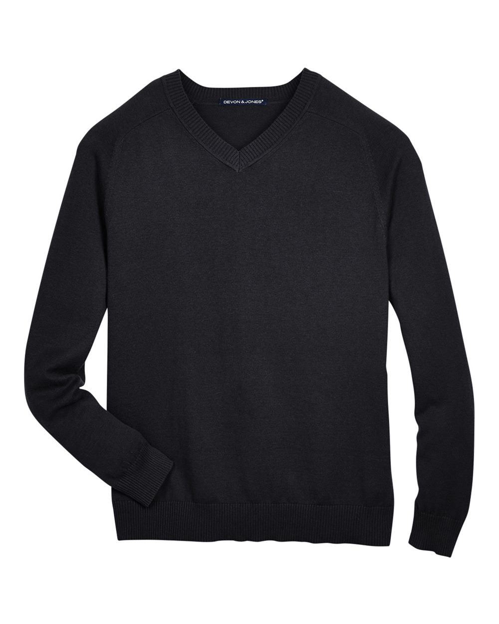 Men's V-Neck Sweater - Front - B805B2506 - Black