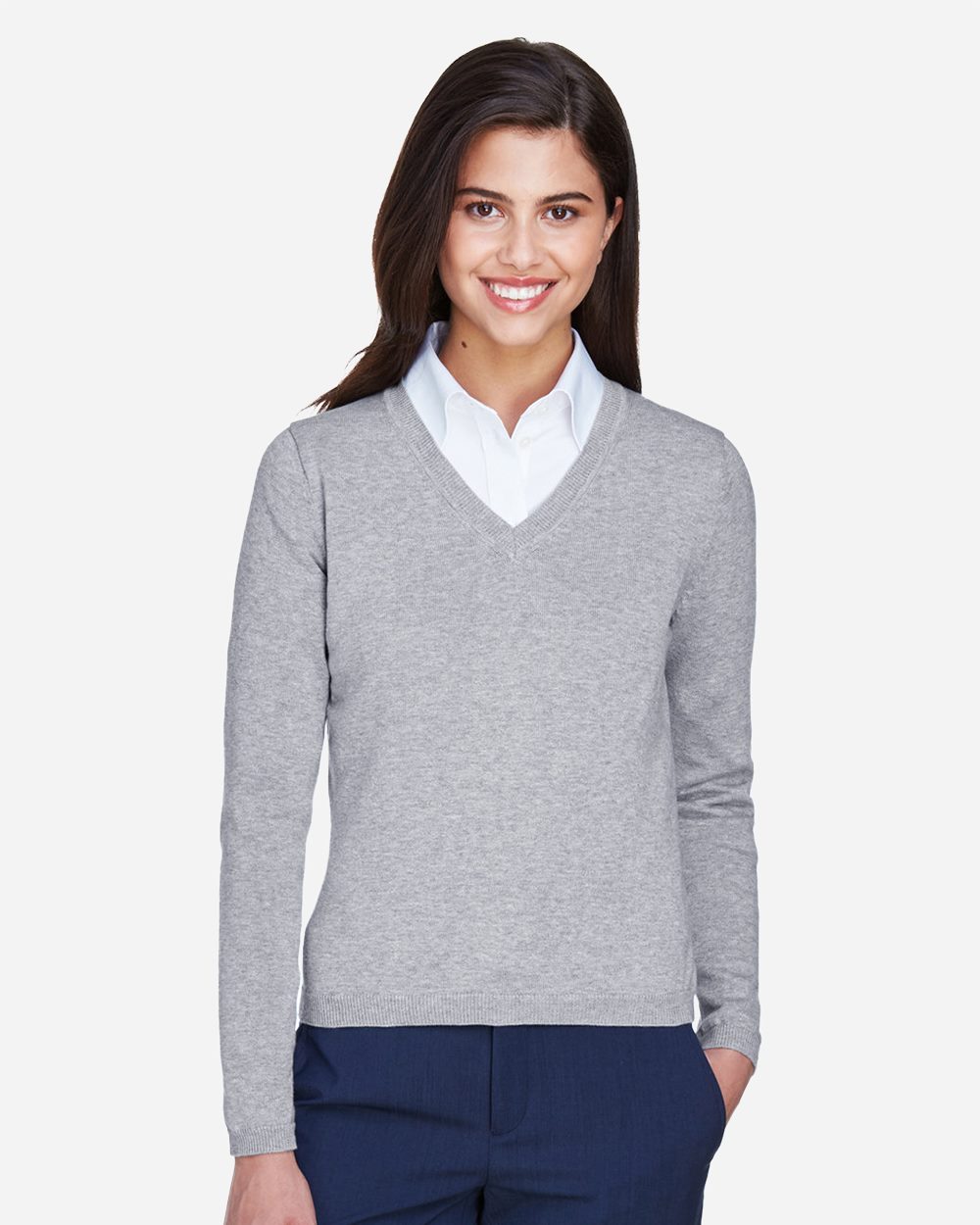 Women's V-Neck Sweater - styleImage