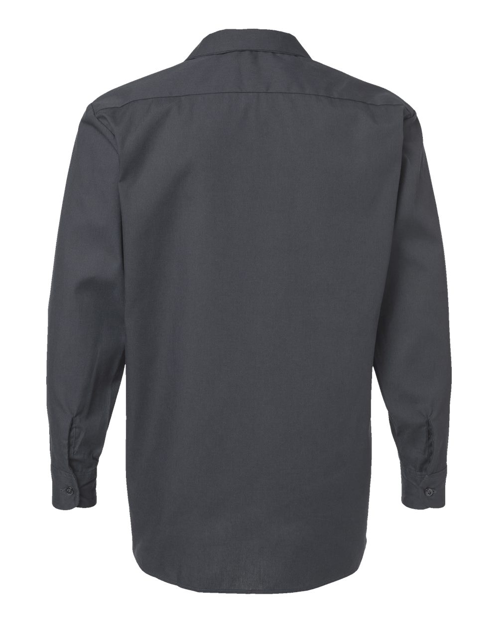 Men's Industrial Long Sleeve Work Shirt - Back - B09830093 - Dark Charcoal