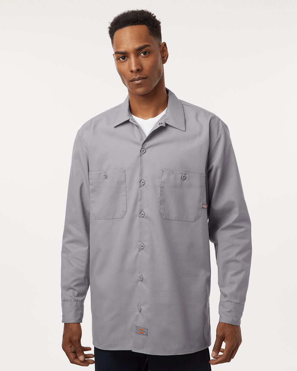 Men's Industrial Long Sleeve Work Shirt - styleImage