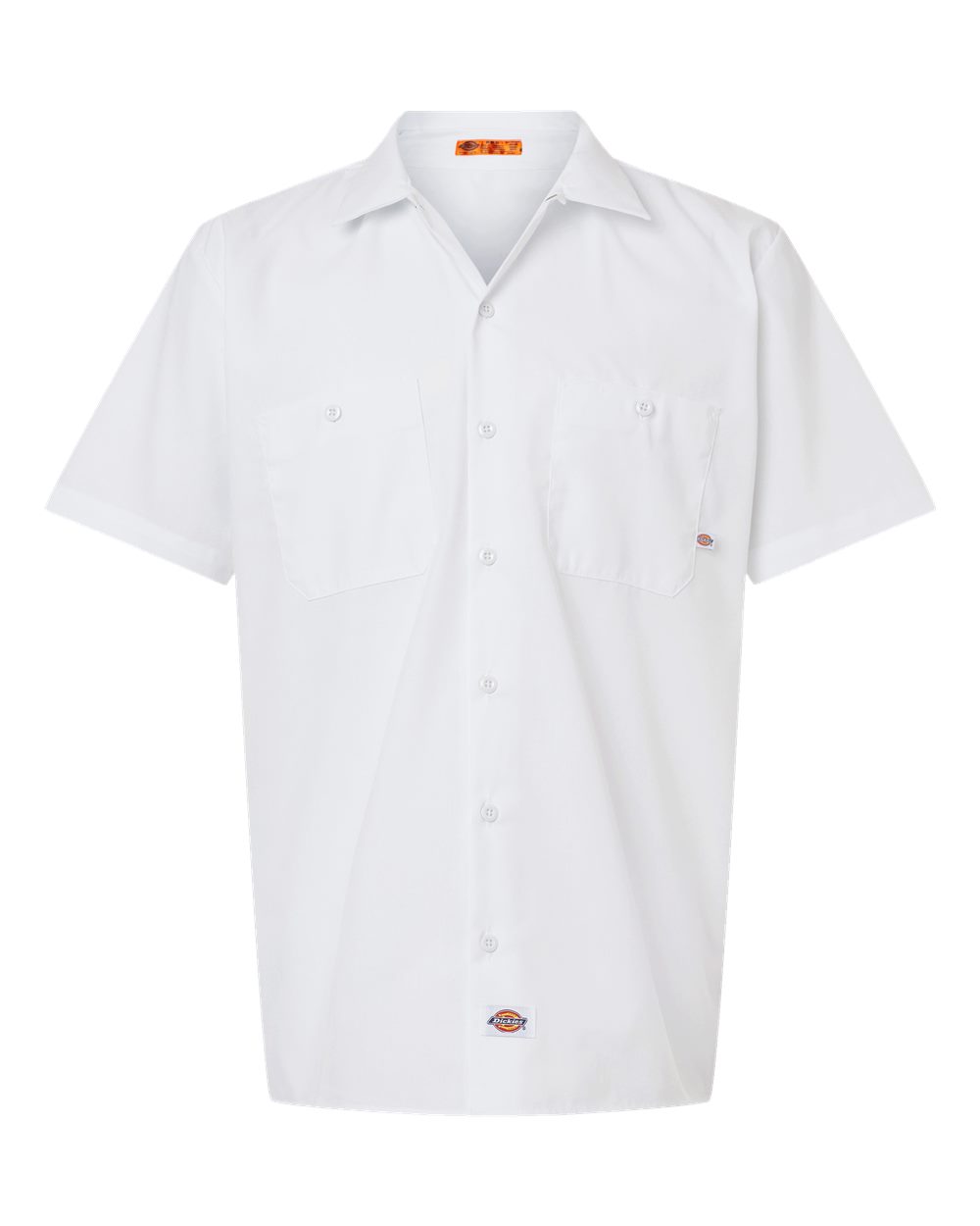 Men's Industrial Short Sleeve Work Shirt - Front - B28530003 - White