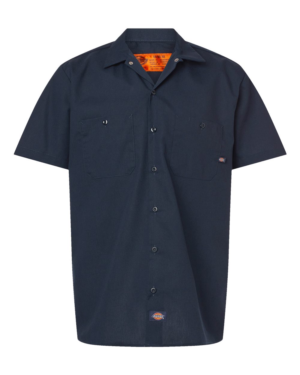 Men's Industrial Short Sleeve Work Shirt - Front - B28530863 - Dark Navy