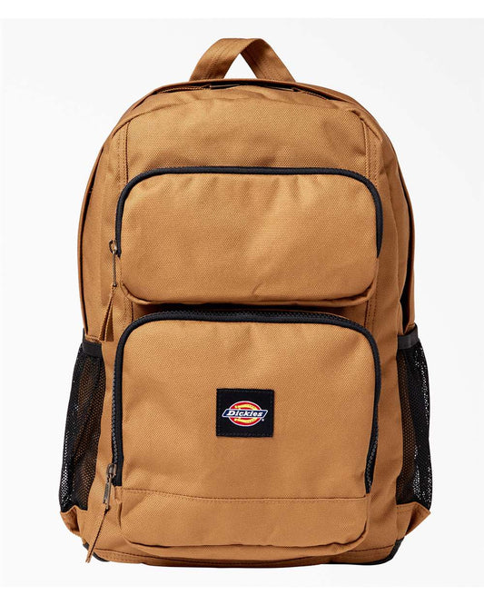 23L Double Zip Pocket Backpack - Front - B340E6600 - Brown Duck