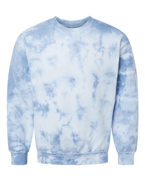 Blended Tie-Dyed Crewneck Sweatshirt - Front - B06214253 - Cloudy Sky Crystal