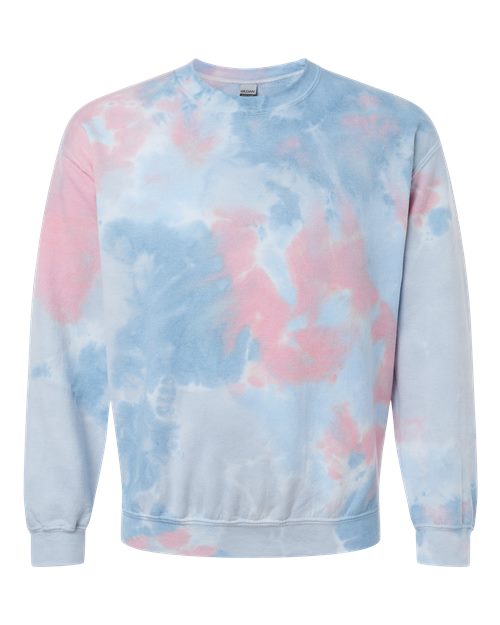 Blended Tie-Dyed Crewneck Sweatshirt - Front - B06214273 - Coral Dream