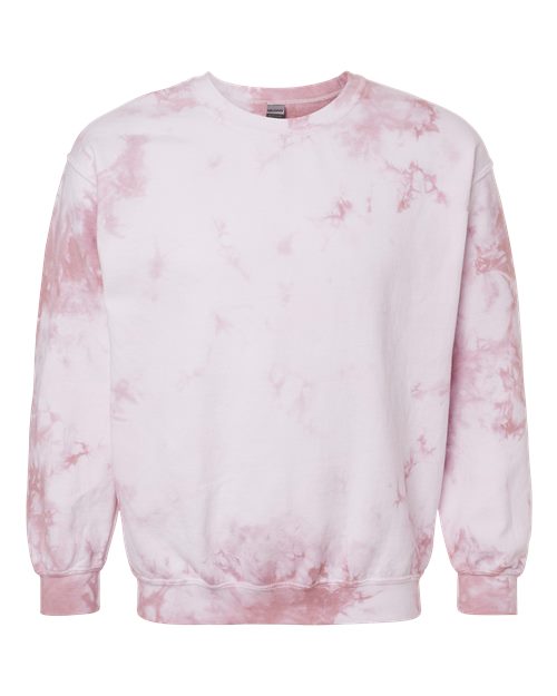 Blended Tie-Dyed Crewneck Sweatshirt - Front - B06214303 - Rose Crystal