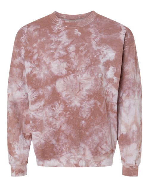 Blended Tie-Dyed Crewneck Sweatshirt - Front - B06214553 - Copper Crystal