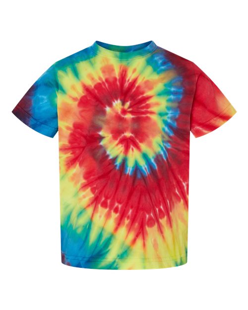 Toddler Spiral Tie-Dyed T-Shirt - Front - B03814994 - Rainbow